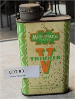 VTG. MINNESOTA TESTED PAINT THINNER TIN