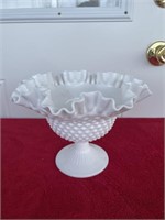 Fenton large ruffled compote