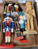 6 WOODEN NUTCRACKERS