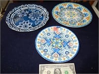 3ct Colorful Floral/ Madala Style Plates