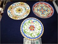 3ct Colorful Designs Plates