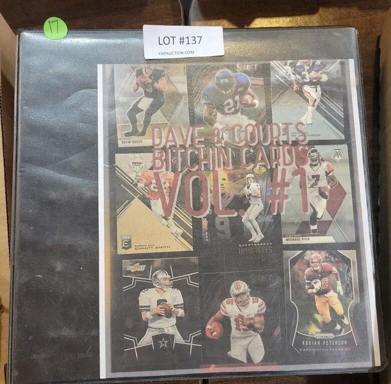 BINDER OF FOOTBALL TRADING CARDS