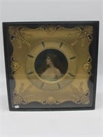 VICTORIAN FRAMED LADY ART EARLY PIECE 16 X 16 INCH