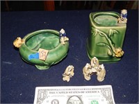 2ct Vintage Ceramic Planters & Figurines
