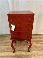 Queen Anne Style Mahogany Flatware Chest