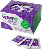 Flents Wipe 'N Clear Lens Cleaning Wipes Box Of 75