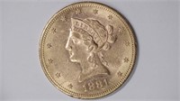 1881-S $10 Gold Liberty Head