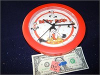 2002 Betty Boop Wall Clock