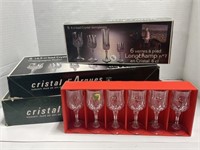 3 Boxes of 6 Cristal d'Arques France Glasses
