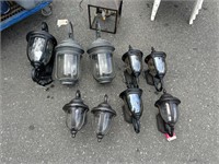 10pc Assorted Outdoor Lantern Sconce Lighting