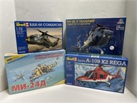 4 Model Helicopter Kits