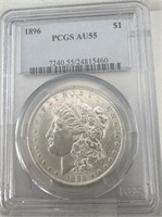 1896 Scarce Morgan Silver Dollar PCGS