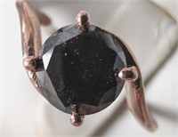$1850 10K  2.04G, Black Diamond 1.45Ct Ring