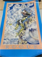 1989 Marvel Rogue Poster, 33.5 x 22 "
