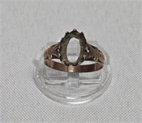 Antique Ring (Gold?) Missing The Stone