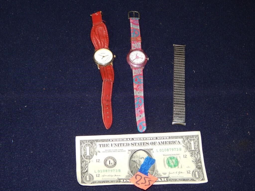 2ct Watches & 5" Stretch Band Le Baron & Lucky