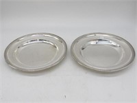 NICE PAIR OF SILVER PLATE TRAYS EARLY 12 IN WIDE