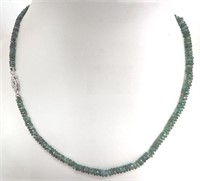 $1130 10K  9.27G, 16", Natural Emerald 37Ct Neckla