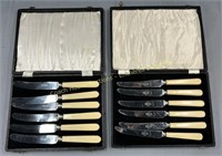 (12) Knives with ivory? handles, Couteaux avec