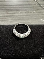 Sparkle Allure Silver Plated Crystal Ring