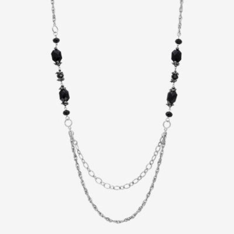 1928 Silver-Tone 40 Inch Rope Strand Necklace