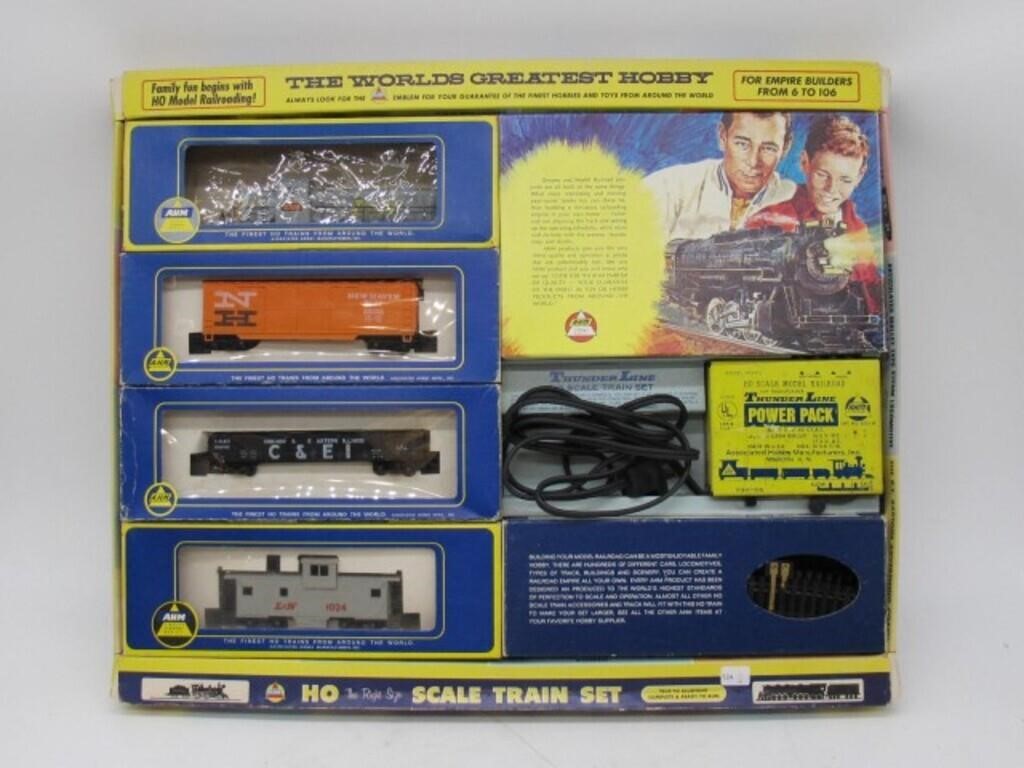NEW IN BOX A.H.M HO SCALE TRAIN SET "THUNDERBOLT"