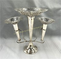 Silver plated epergne plaqué argent, 13" x 15"