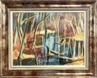 Henri Masson oil on canvas, Huile sur toile 18x24"