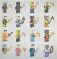 Lego style building blocks 16 character Minecraft