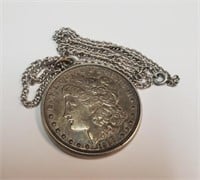 1889 Morgan Silver Dollar Pendent