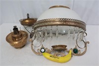 1900s Bradley & Hubbard Brass Oil Parlor Lamp