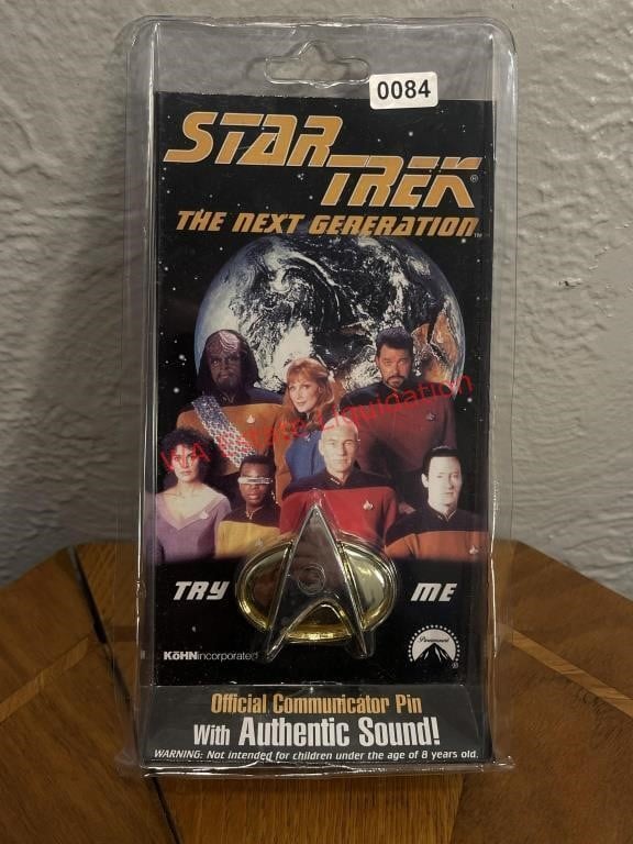 New working Star Trek Communicator Pin New 1993