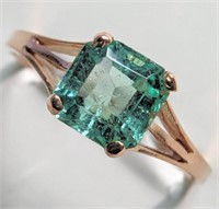 $1315 14K  Natural Emerald(0.45ct) Ring