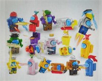 16 character Among Us Lego style building block