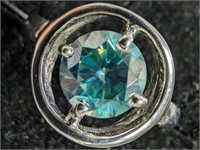 $250 Silver Moissanite(1.28ct) Ring