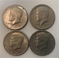 (4) 1971 D Kennedy Half Dollars