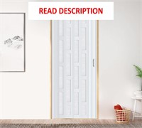 DIYHD 36X80in White PVC Accordion Closet Door
