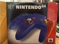 New in Box Nintendo 64 Blue Controller  (hallway)