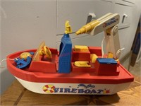 Fire Boat on Wheels Toy -untested   (hallway)