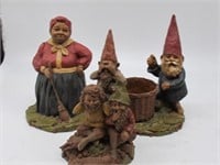 LOT OF 3 TOM CLARK GNOMES TALLEST IS 10  CLEAN