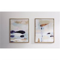 24x30 Abstract Framed Wall Art  Set of 2