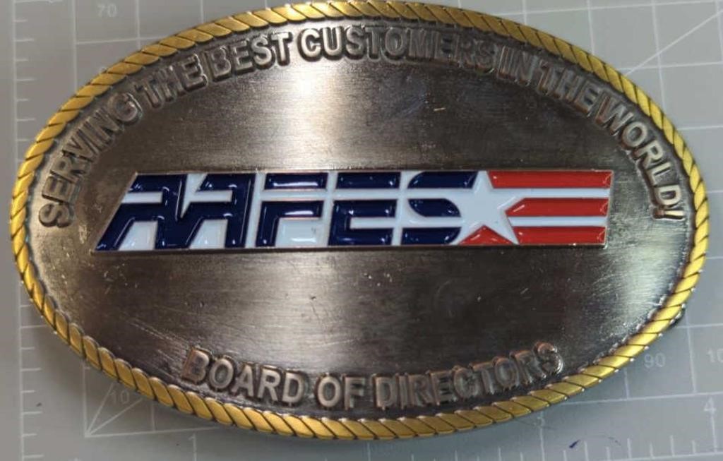 Aafes board of directors belt buckle