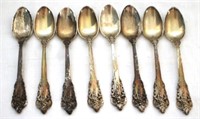 8 Wallace Grand Baroque Demitasse Spoons