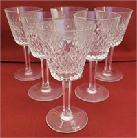6 Waterford Glasses - 5.75" tall