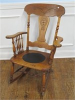 BEAUTIFUL CARVED ROCKING CHAIR 39 INCHES TALL