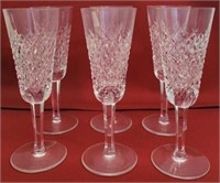 6 Waterford Glasses - 7.25" tall