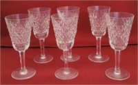 6 Waterford Glasses - 5" tall