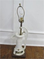 UNIQUE WELL PUMP LAMP CAST IRON. 28 IN TALL