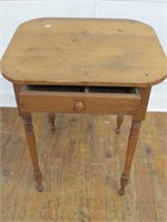 PRIMITIVE SIDE TABLE WALNUT 31H X 24W X 20D 1880'S