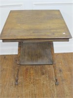OAK BALL AND CLAW CENTER TABLE 24 X 24 X 29